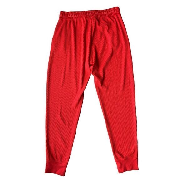 Zyia Don't Wake Me Thermal Joggers Red Waffle Knit Lounge Sleep Pants - Picture 3 of 9